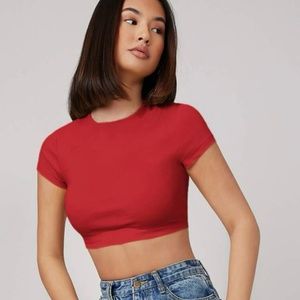 Red crop top (SHEIN)